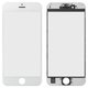 Скло корпуса для iPhone 6S, з рамкою, з ОСА-плівкою, біле