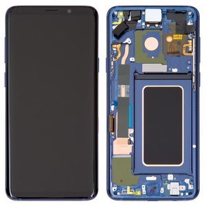 Дисплей для Samsung G965 Galaxy S9 Plus, синій, з рамкою, Original PRC , coral blue