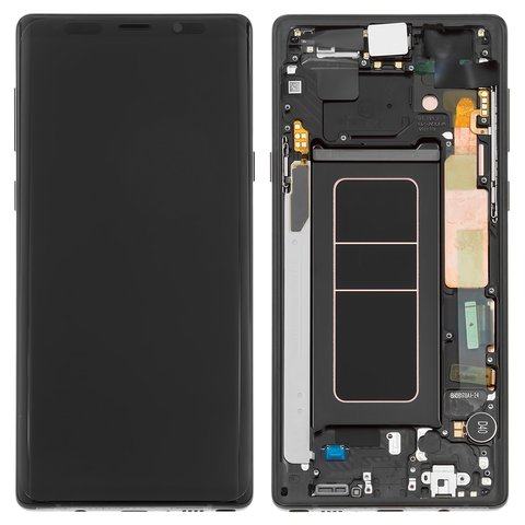 Дисплей для Samsung N960 Galaxy Note 9, черный, с рамкой, Original PRC , midnight Black, original glass