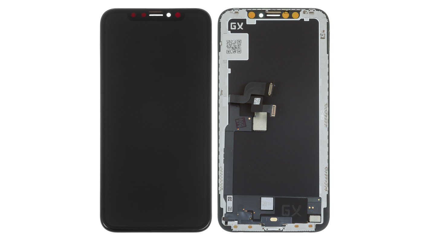 Дисплей для Apple iPhone X, черный, с рамкой, High Copy, (OLED