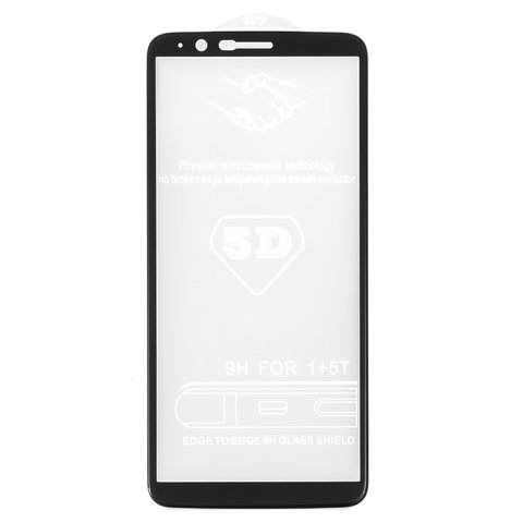 Захисне скло All Spares для OnePlus 5T A5010, 5D Full Glue, чорний