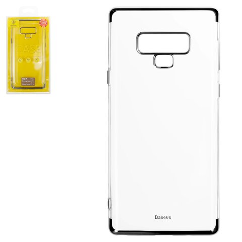 Чехол Baseus для Samsung N960 Galaxy Note 9, черный, прозрачный, силикон, #WISANOTE9 MD01