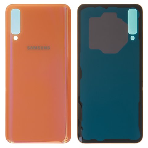 Задня панель корпуса для Samsung A505F DS Galaxy A50, помаранчева, coral