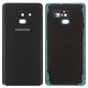 Задня панель корпуса для Samsung A730F Galaxy A8+ (2018), чорна, із склом камери