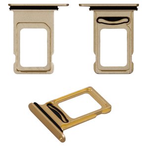 Тримач SIM карти для iPhone 11, жовтий, double SIM