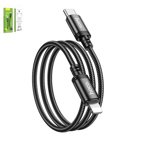 USB кабель Hoco X89, USB тип C, Lightning, 100 см, 20 Вт, 3 A, черный, #6931474784308