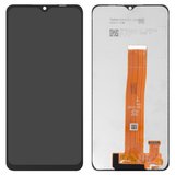 Дисплей для Samsung A125F Galaxy A12, чорний, без рамки, Оригінал (переклеєне скло), A125F V04