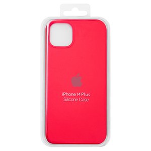 Чохол для iPhone 14 Plus, червоний, Original Soft Case, силікон, red 14  full side