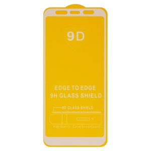 Защитное стекло для Samsung A750 Galaxy A7 2018 , совместимо с чехлом, Full Glue, без упаковки , белый