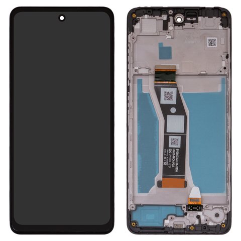 Дисплей для Motorola Moto E14, черный, с рамкой, High Copy