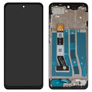Дисплей для Motorola Moto G54, Moto G54 Power, чорний, з рамкою, High Copy, universal