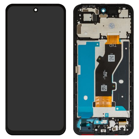 Дисплей для Tecno Spark Go 1 KL4 , черный, с рамкой, High Copy, TXDI670QBAPX 23, 1051000097