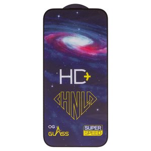 Защитное стекло HD+ для Apple iPhone Air, 0,33 мм 9H, совместимо с чехлом, Full Glue, черный