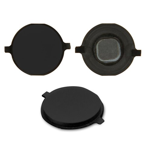 Plastic for HOME Button compatible with Apple iPhone 4S, black 
