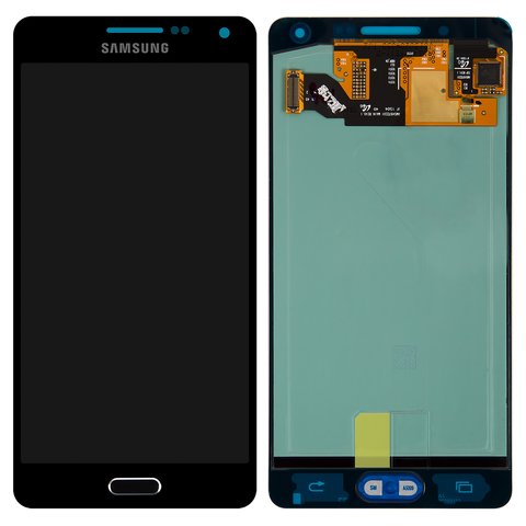 LCD compatible with Samsung A500 Galaxy A5, dark blue, black, without frame, Original PRC , original glass 