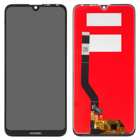 Pantalla LCD puede usarse con Huawei Y7 2019 , negro, sin marco, Original PRC , DUB LX1