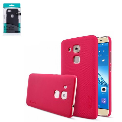 Case Nillkin Super Frosted Shield compatible with Huawei G9 Plus, red, with support, plastic  #6902048125483