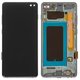 LCD compatible with Samsung G975 Galaxy S10 Plus, (green, with frame, original (change glass) )