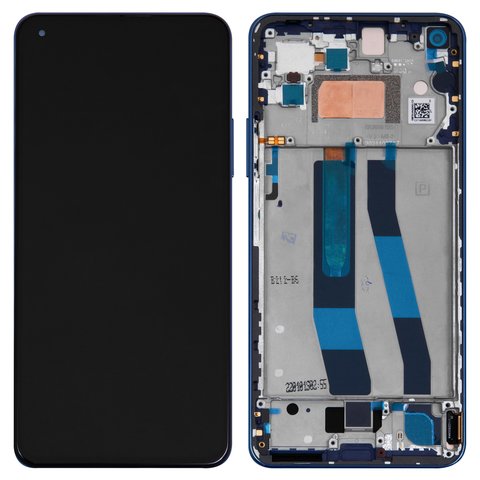 Pantalla LCD puede usarse con Xiaomi 11 Lite 5G NE, azul, con marco, Original PRC 
