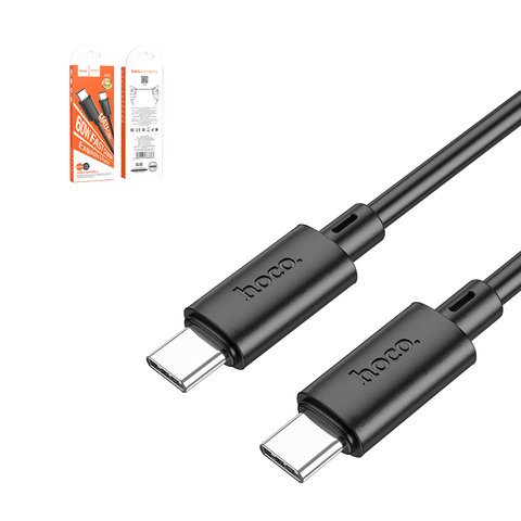 USB Cable Hoco X88, 2xUSB type C, 100 cm, 60 W, black  #6931474783363