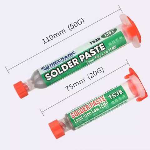 BGA Paste Mechanic TS38, Sn 42%, Bi 58%, 138 °C, 50 g 