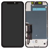LCD compatible with iPhone 11, (black, with frame, AAA, (TFT), ZY, LTPS HD+)
