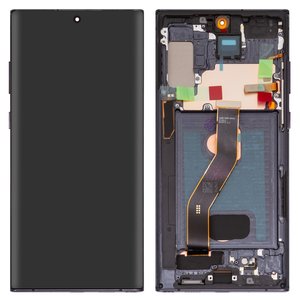 Pantalla LCD puede usarse con Samsung N975F Galaxy Note 10 Plus, negro, con marco, High Copy, OLED 