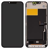 Pantalla LCD puede usarse con iPhone 13 Pro, negro, con marco, AAA, (TFT), ZY, LTPS FHD