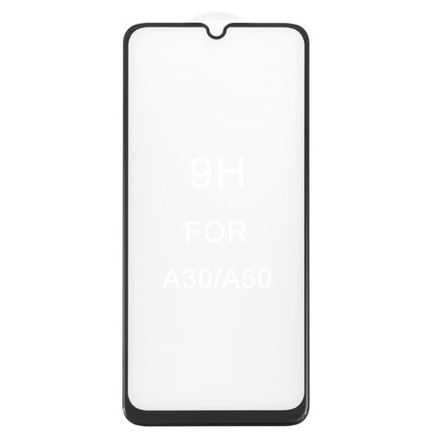 Tempered Glass Screen Protector All Spares compatible with Samsung A305F DS Galaxy A30, A307F DS Galaxy A30s, A505F DS Galaxy A50, A507F DS Galaxy A50s, M305F DS Galaxy M30, M307F Galaxy M30s, M315F DS Galaxy M31, 5D Full Glue, black, the layer of glue is applied to the entire surface of the glass 