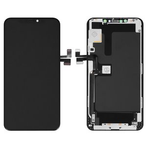Дисплей для iPhone 11 Pro Max, черный, с рамкой, Original PRC , Self welded OEM