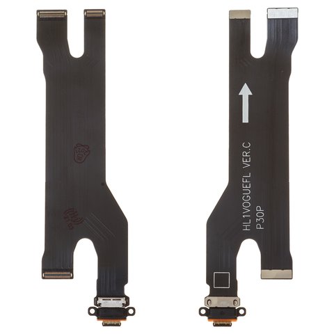 Flat Cable compatible with Huawei P30 Pro, charge connector, with components 