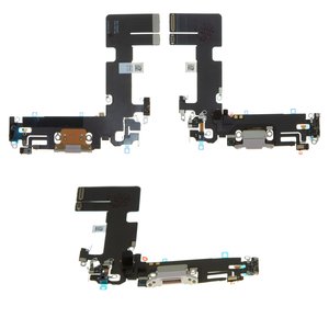 Flat Cable compatible with iPhone 13, charge connector, pink, with microphone, with components, Original PRC , Lightning 