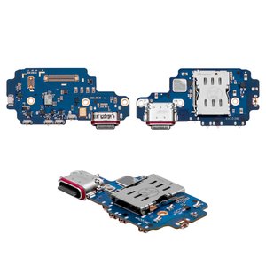 Flat Cable compatible with Samsung S908B Galaxy S22 Ultra 5G, charge connector, with SIM connector, with microphone, Original PRC , charging board 
