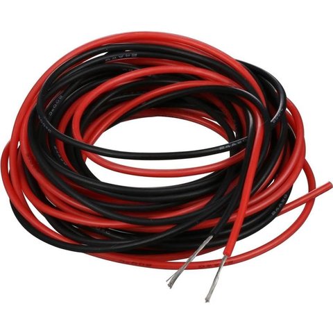 Wire In Silicone Insulation 24AWG, 0.2 mm², 1 m, red 