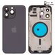 Корпус для iPhone 14 Pro Max, черный, с держателем SIM-карты, с боковыми кнопками, Original (PRC), EU Version, space black