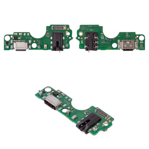 Flat Cable compatible with Tecno Pop 7 Pro, Spark Go 2023 BF7 , headphone connector, charge connector, with microphone, with components, Copy, charging board