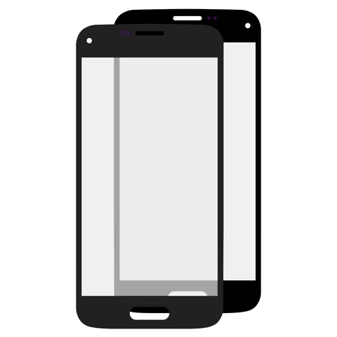 Vidrio de carcasa puede usarse con Samsung G800H Galaxy S5 mini, negro