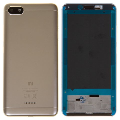 Carcasa puede usarse con Xiaomi Redmi 6A, Original PRC , dorado