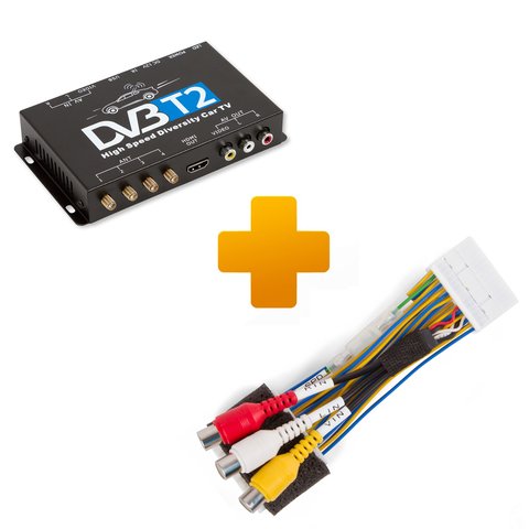 Цифровой тюнер DVB T2 и кабель подключения для мониторов Toyota Citroen и Peugeot X Touch X Nav