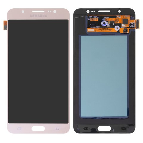 Дисплей для Samsung J710 Galaxy J7 2016 , золотистий, без рамки, High Copy, OLED