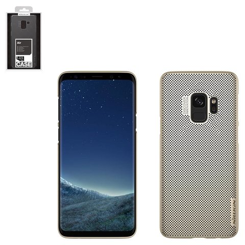 Чехол Nillkin Air Case для Samsung G960 Galaxy S9, золотистый, перфорированный, пластик, #6902048154186