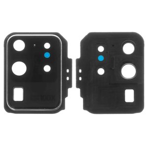 Скло камери для Samsung G988 Galaxy S20 Ultra, біле, з рамкою, cloud white