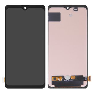 Дисплей для Samsung A715 Galaxy A71, чорний, без рамки, High Copy, з широким обідком, OLED 