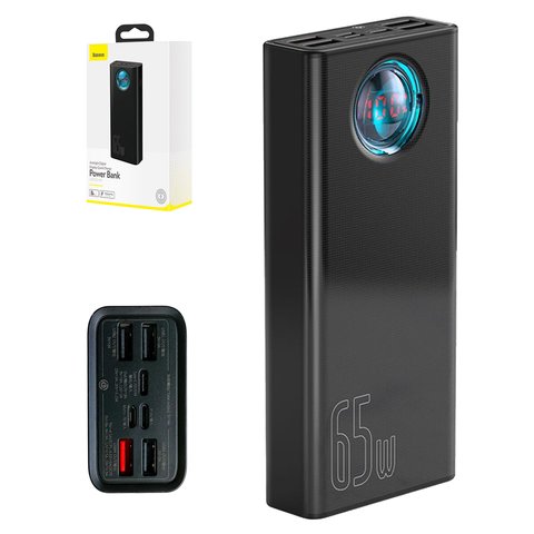 Power bank Baseus Amblight, 30000 мАч, 65 Вт, черный, Power Delivery PD , #PPLG A01