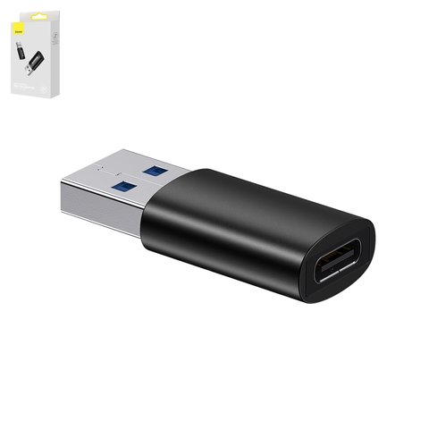 Адаптер Baseus Ingenuity Series, USB тип C, USB тип A, черный, #ZJJQ000101