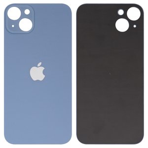 Задняя панель корпуса для iPhone 14 Plus, синяя, не нужно снимать стекло камеры, Blue, big hole