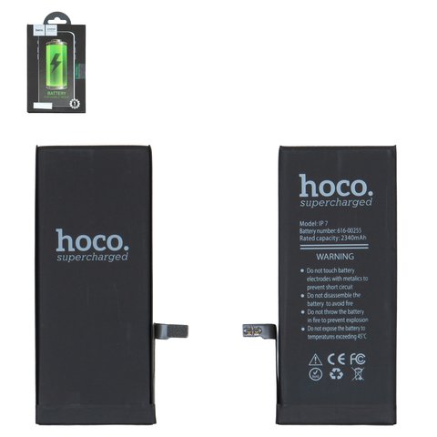 Акумулятор Hoco для Apple iPhone 7, Li Polymer, 3,75 B, 2340 мАг, збільшена ємність, original IC
