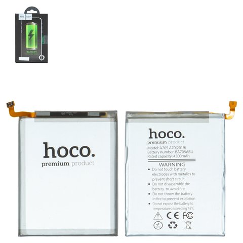Акумулятор Hoco EB BA705ABU для Samsung A705F DS Galaxy A70, Li Polymer, 3,85 B, 4400 мАг