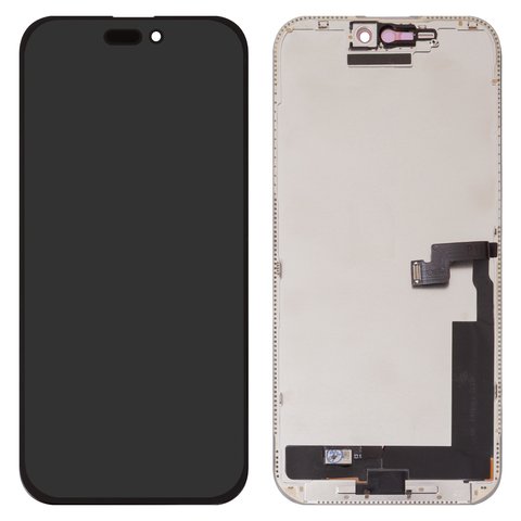 Дисплей для iPhone 16 Pro Max, черный, с рамкой, HC, без ошибки, OLED , ZY OLED OEM soft, 120Hz, diagnosable