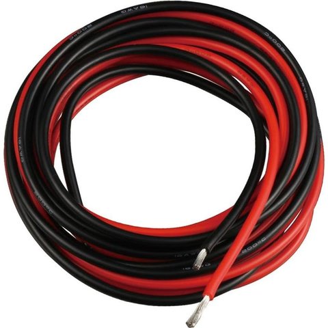 Провод в силиконовой изоляции 16AWG, 1,31 мм², 1 м, черный